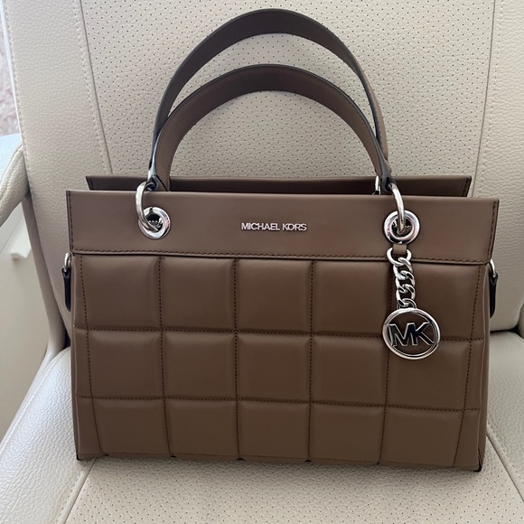 Michael Kors Tan Quilted Satchel - Picture 1 of 6
